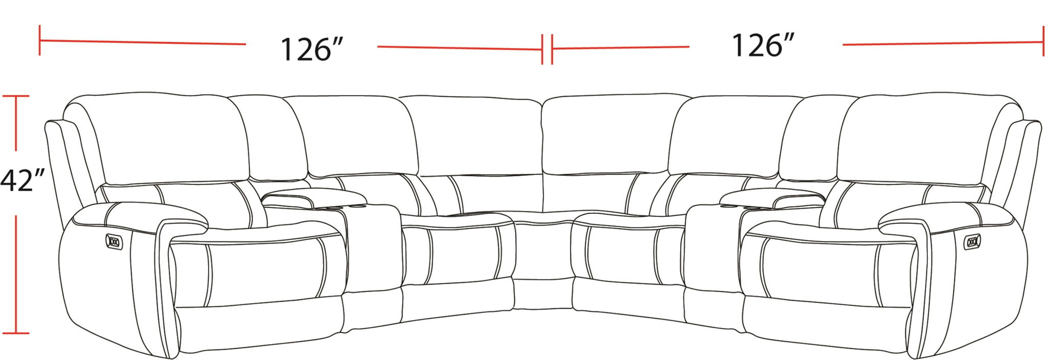 Empire - Modular Power Reclining Sectional - Urban Living Furniture (Los Angeles, CA)