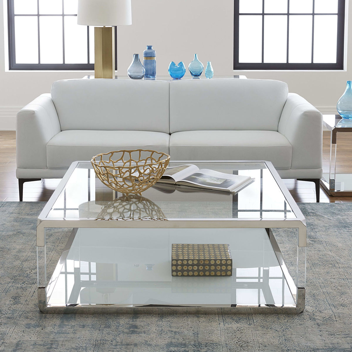 Jasper - Square Coffee Table Base - Pss / Acrylic