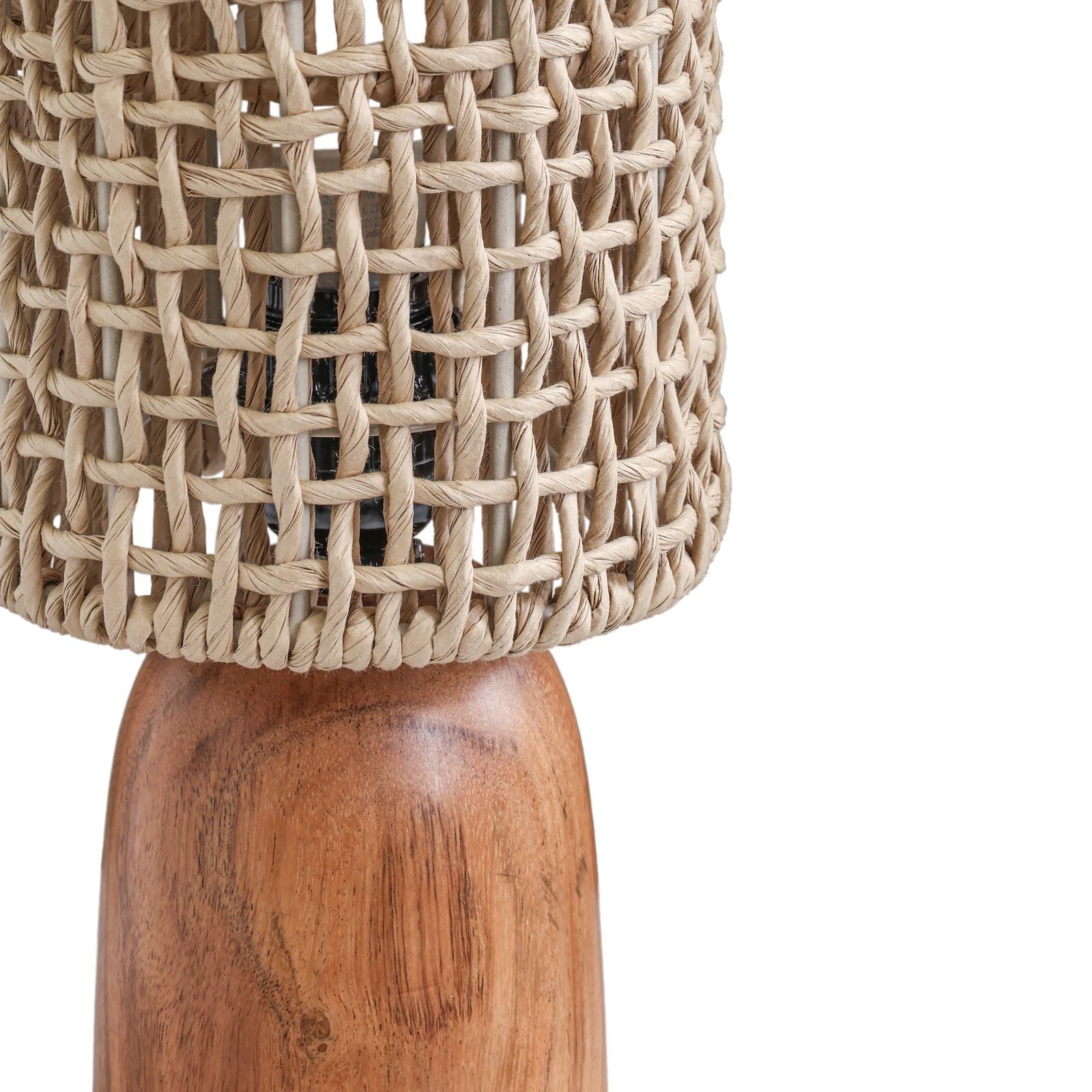 Kombu - Raffia and Wood Small Table Lamp - Natural - Urban Living Furniture (Los Angeles, CA)