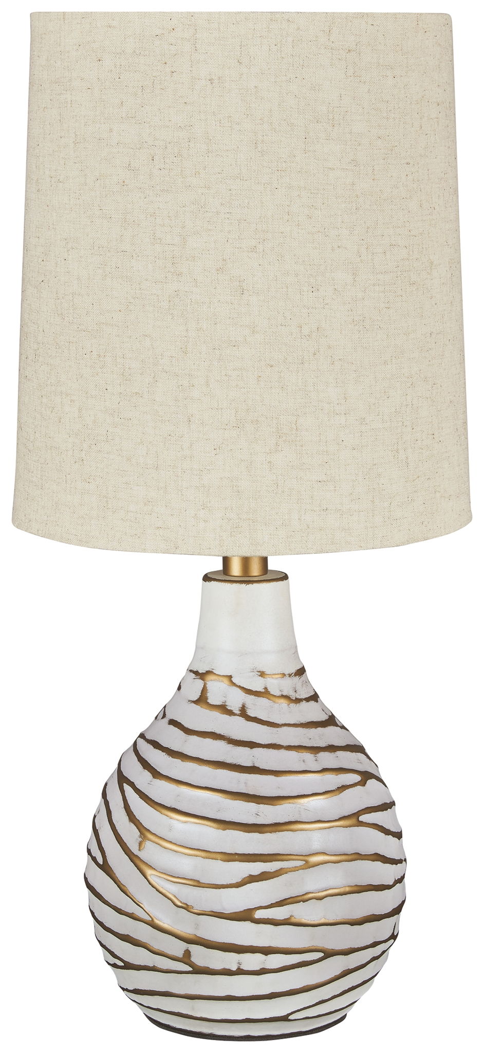 Aleela - White / Gold Finish - Metal Table Lamp - Urban Living Furniture (Los Angeles, CA)
