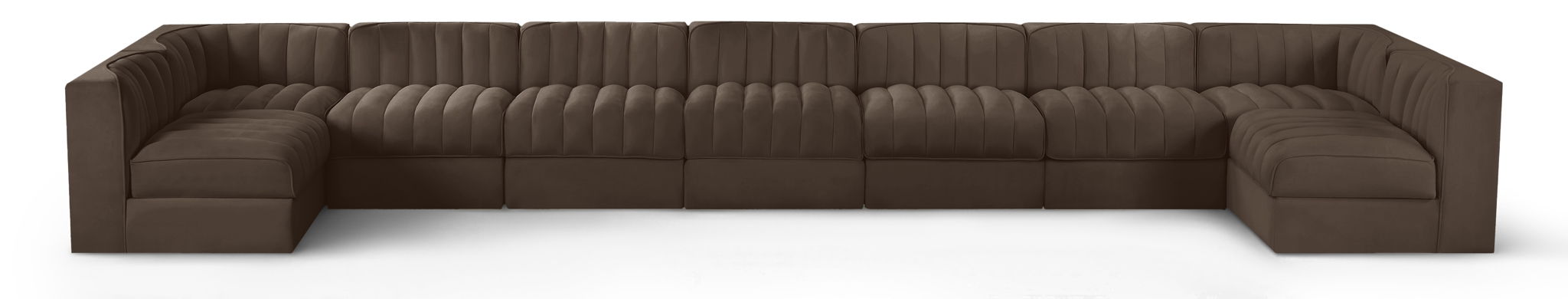 Rummi - Armless Velvet Performance Fabric Upholstered 9 Piece Modular Sectional - Urban Living Furniture (Los Angeles, CA)