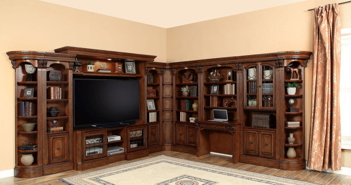 Huntington - Library Desk (2 Piece) - Antique Vintage Pecan