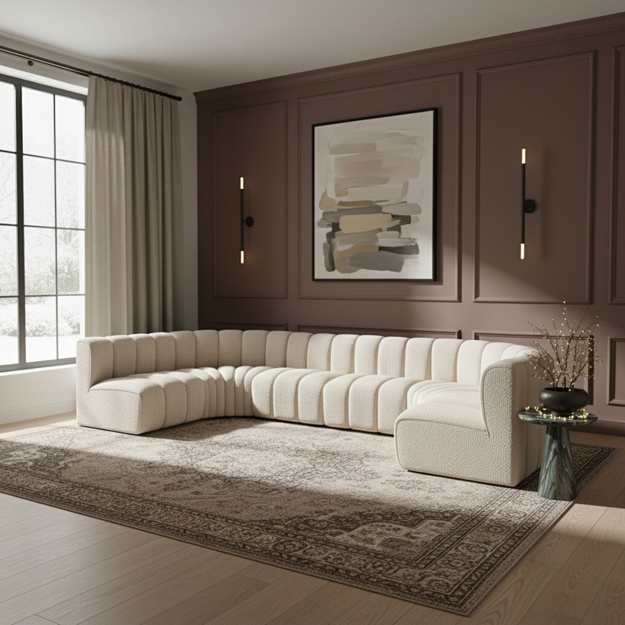 Arc - Boucle Fabric 8 Piece Modular Sofa