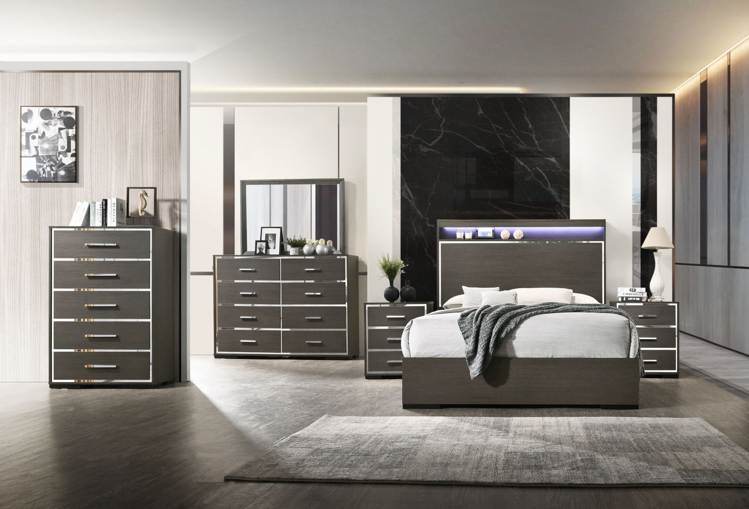 Escher - Mirror - Gray Oak - Urban Living Furniture (Los Angeles, CA)