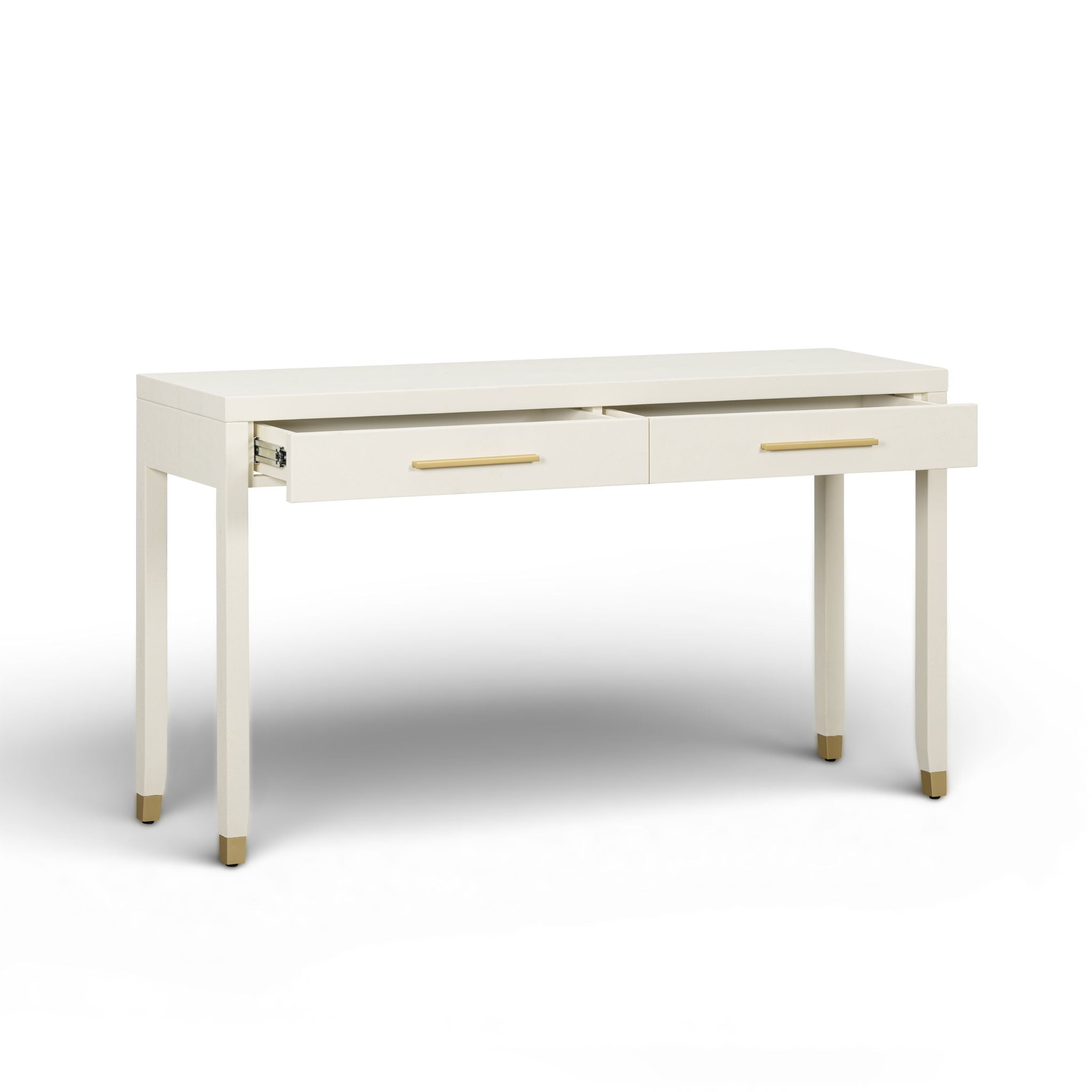 Dani - Faux Shagreen 2-Drawer Console Table - Cream - Urban Living Furniture (Los Angeles, CA)