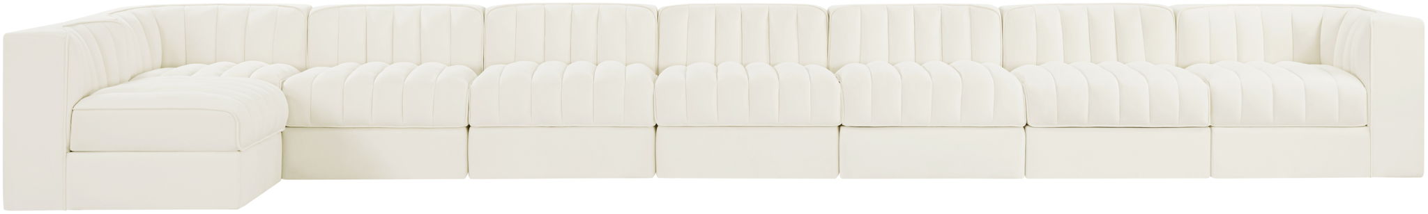 Rummi - Velvet Performance Fabric Upholstered 8 Piece Modular Sectional, L-Shaped (Right) - Urban Living Furniture (Los Angeles, CA)