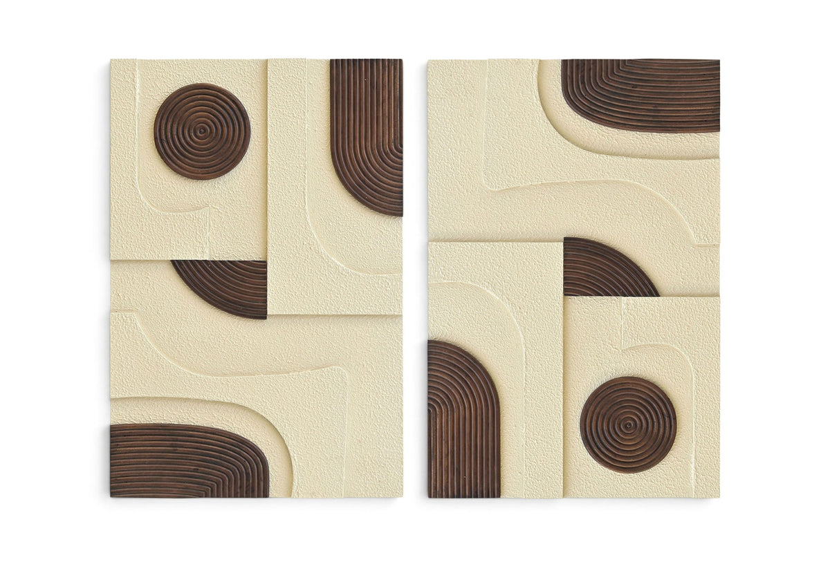 Element - Mango Wood 2 Piece Wall Art