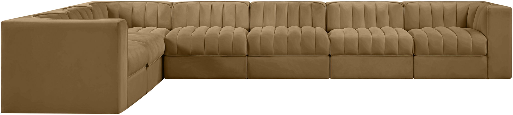 Rummi - Velvet Performance Fabric Upholstered 7 Piece Modular Sectional (With 3 Corner Chairs) - Urban Living Furniture (Los Angeles, CA)