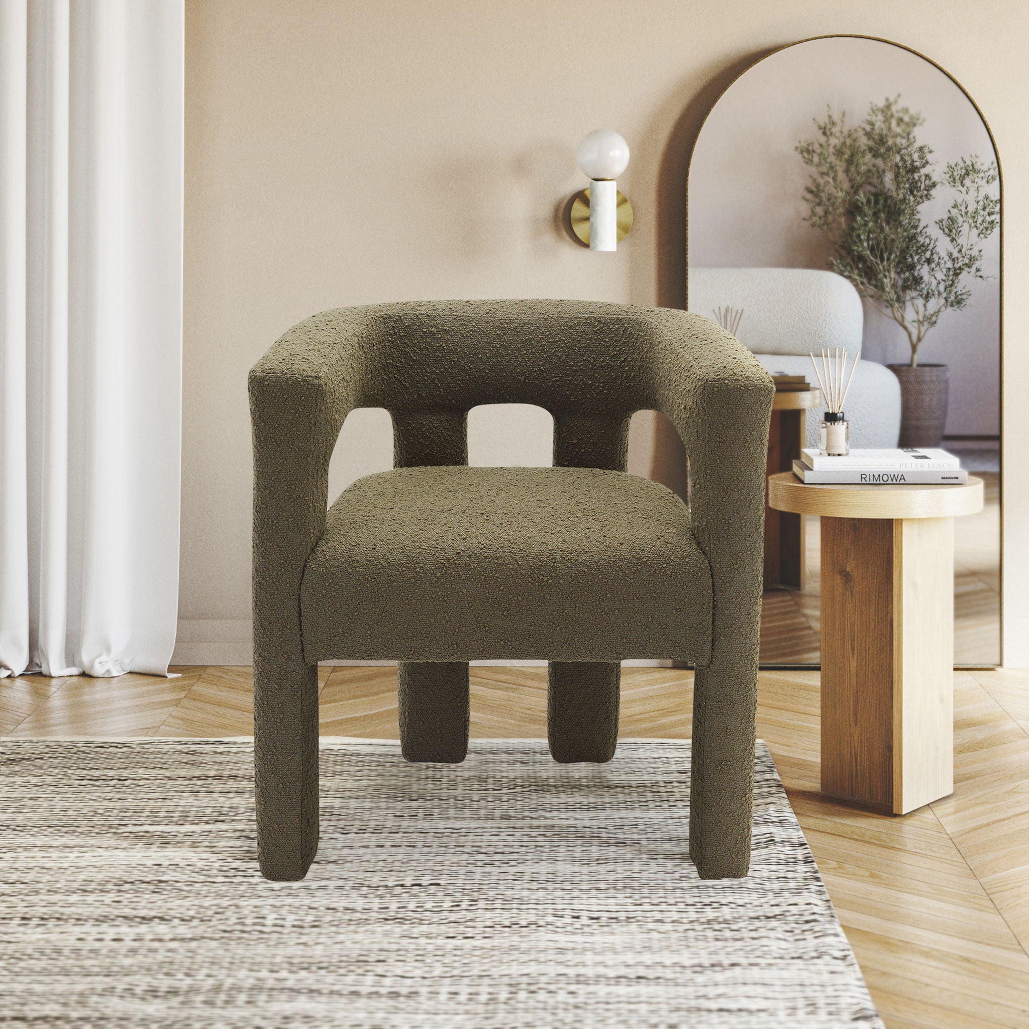 Athena - Boucle Fabric Dining Chair - Urban Living Furniture (Los Angeles, CA)