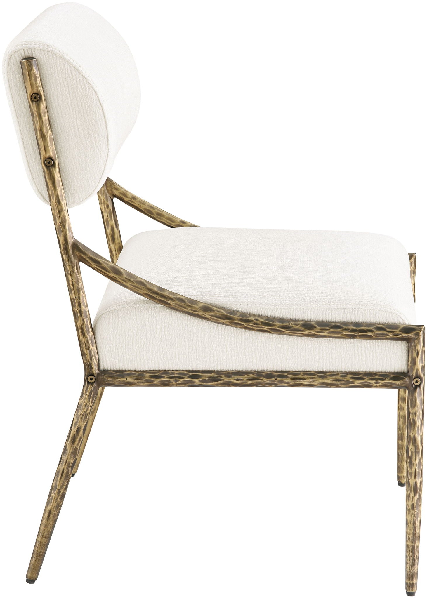 Bastille - Upholstered Dining Side Chair (Set of 2) - Brass Frame - Urban Living Furniture (Los Angeles, CA)