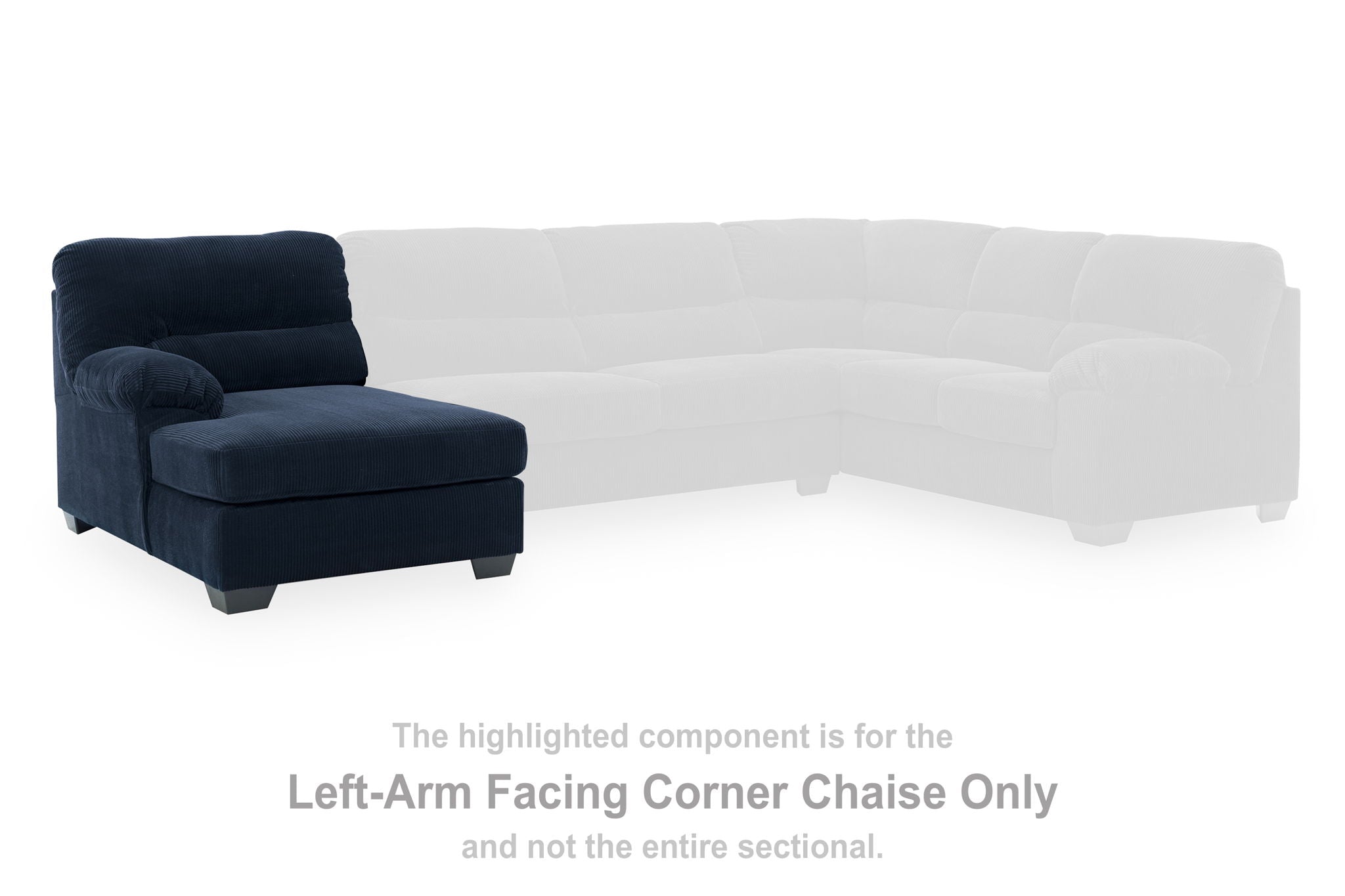 SimpleJoy - LAF Corner Chaise - Navy - Urban Living Furniture (Los Angeles, CA)