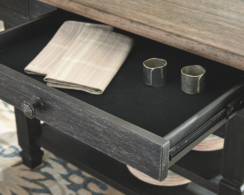 Tyler Creek - Black / Gray - Rectangular Dining Room Table