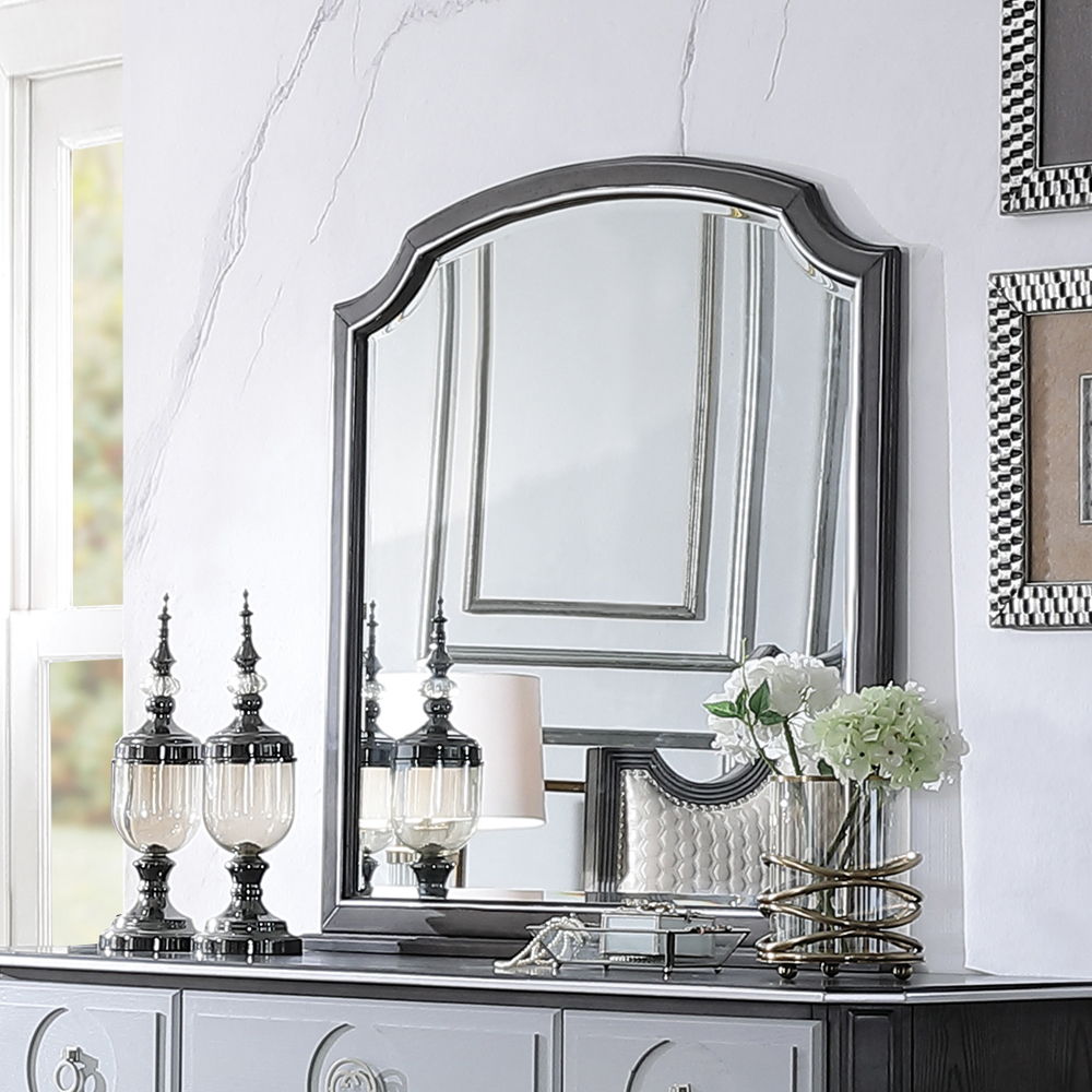 House - Beatrice Mirror - Charcoal Finish - Urban Living Furniture (Los Angeles, CA)