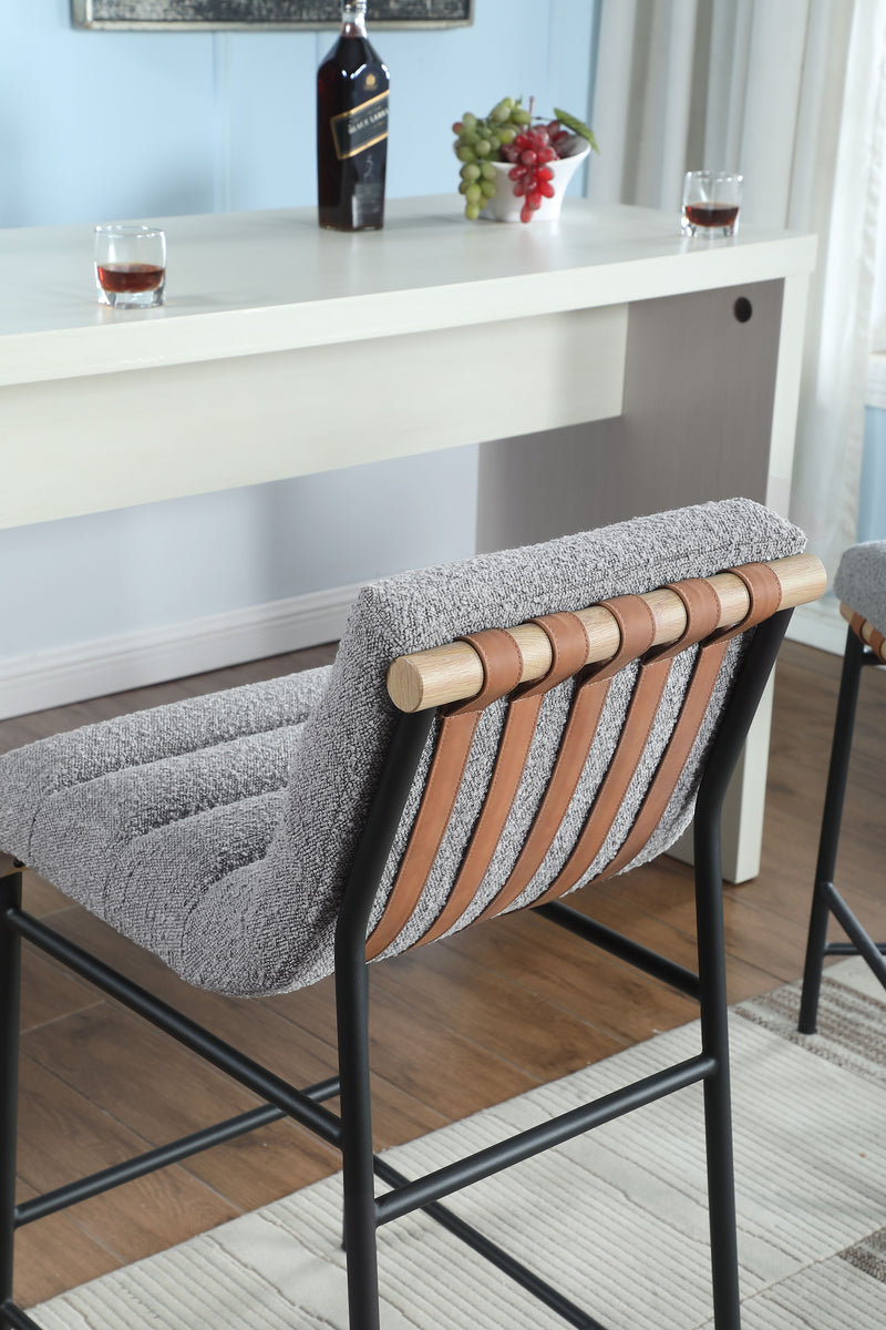 Lahni - 17" Boucle Fabric Counter Height Chair - Urban Living Furniture (Los Angeles, CA)
