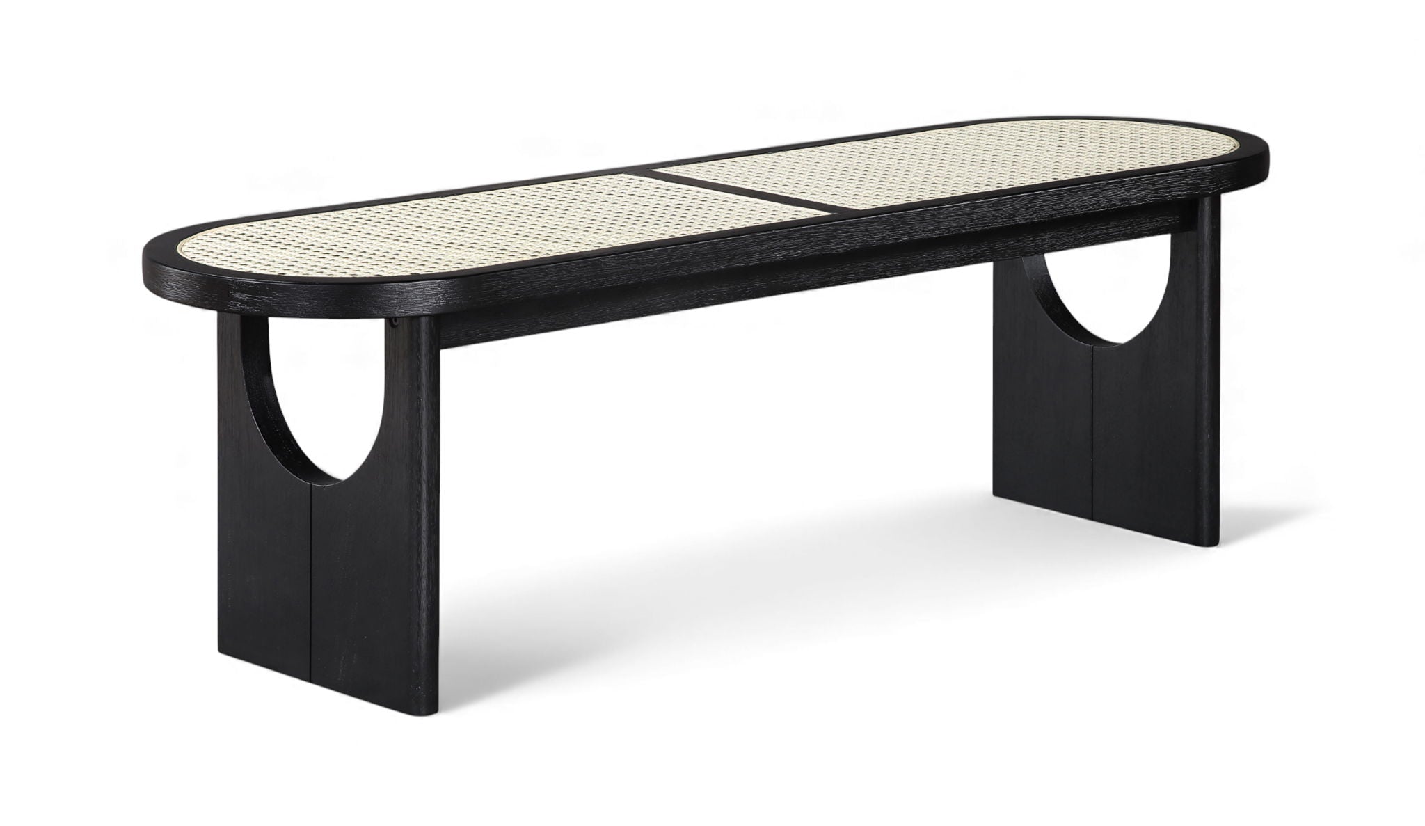 Canovia - Solid Wood And Faux Cane Bench - Urban Living Furniture (Los Angeles, CA)