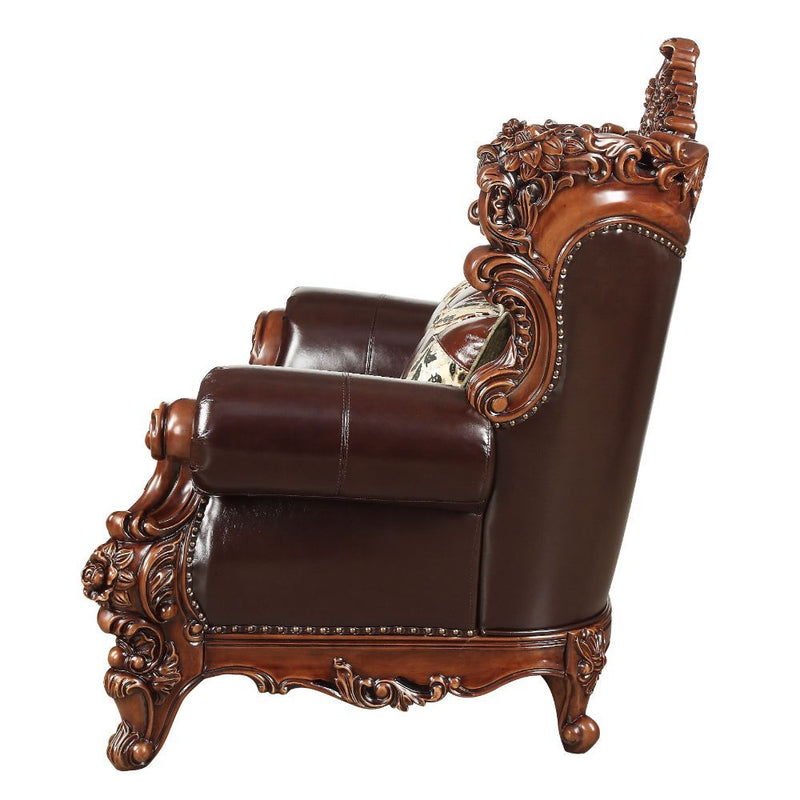 Forsythia - Loveseat - Espresso Top Grain Leather Match & Walnut - Urban Living Furniture (Los Angeles, CA)