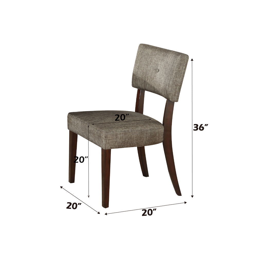 Drake - Side Chair (Set of 2) - Gray Fabric & Espresso - Urban Living Furniture (Los Angeles, CA)