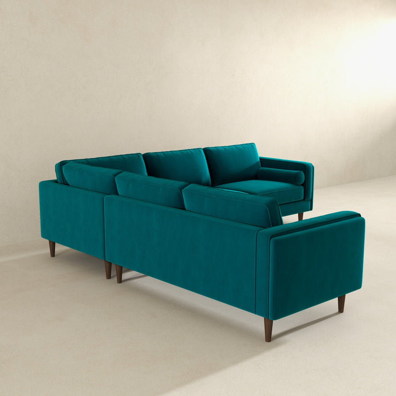 Amber - Velvet Corner Sectional Sofa