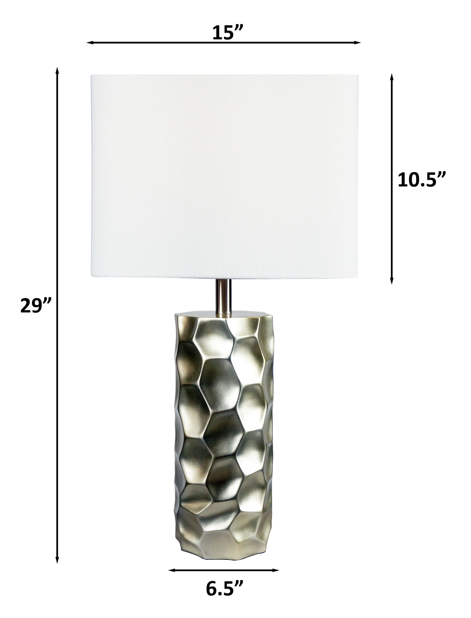 Table Lamp - Metallic And White - Urban Living Furniture (Los Angeles, CA)
