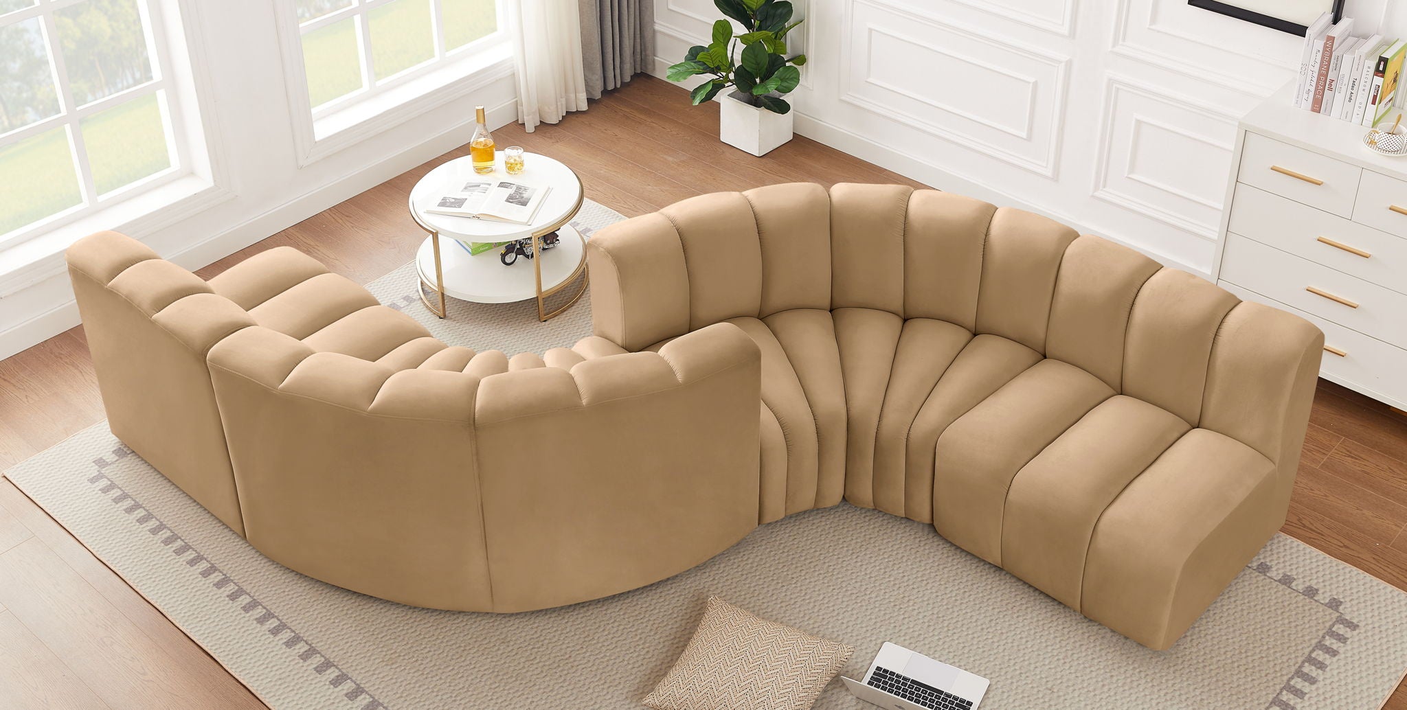 Arc - Velvet 6 Piece Modular Sofa