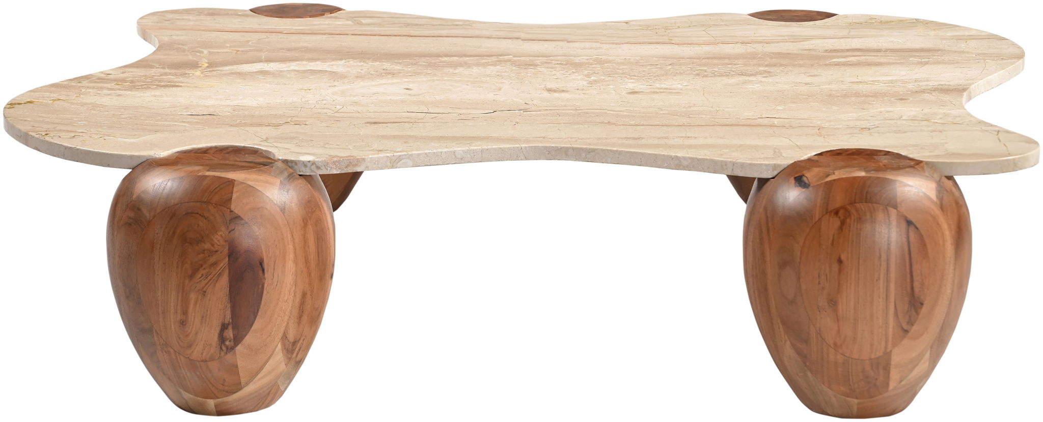 Liona - Marble And Acacia Wood Coffee Table - Urban Living Furniture (Los Angeles, CA)