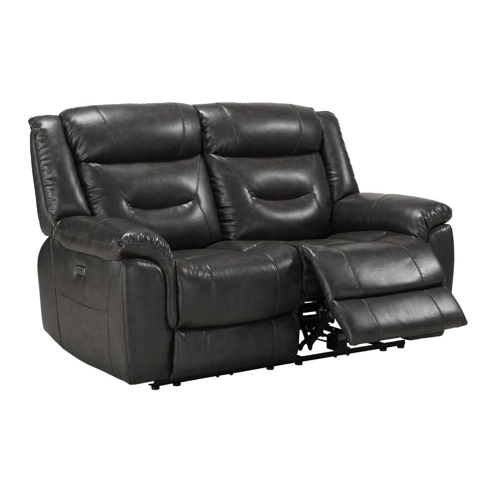 Imogen - Loveseat - Gray Leather-Aire - Urban Living Furniture (Los Angeles, CA)