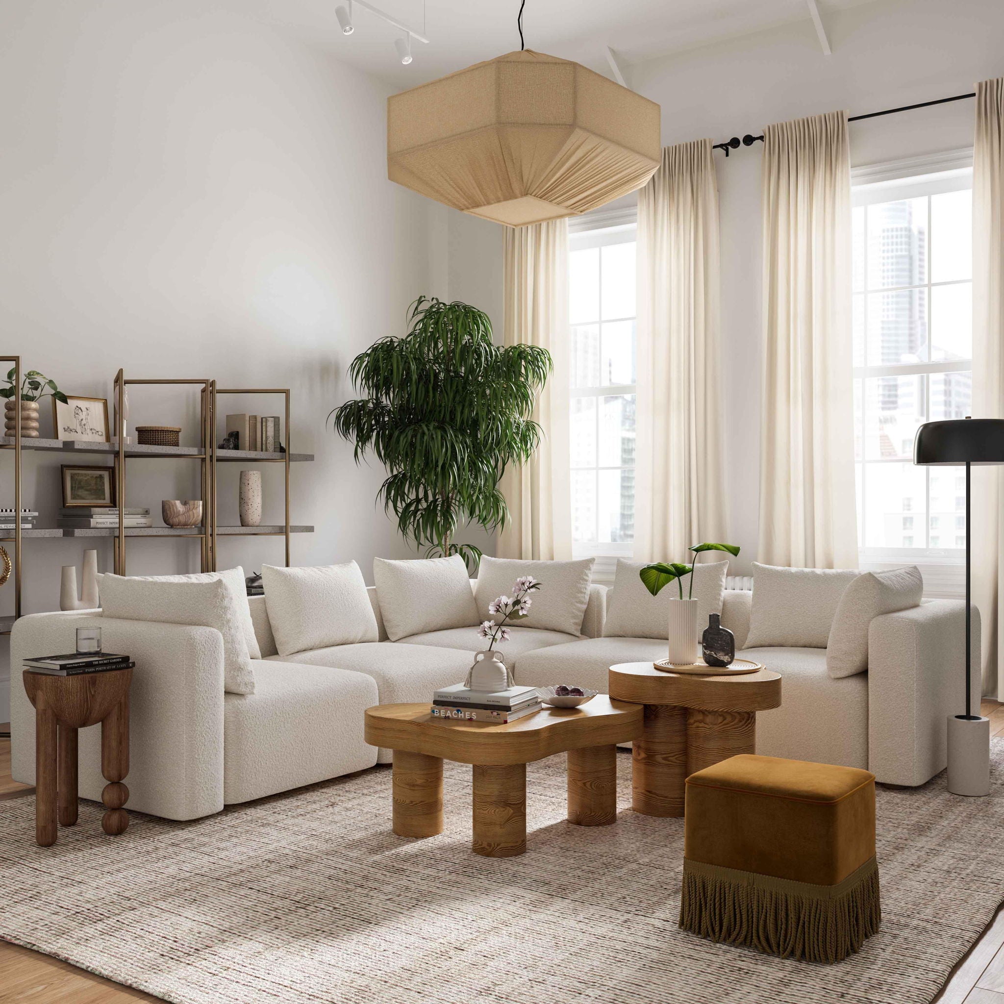 Hangover - Boucle Sofa - Cream - Urban Living Furniture (Los Angeles, CA)