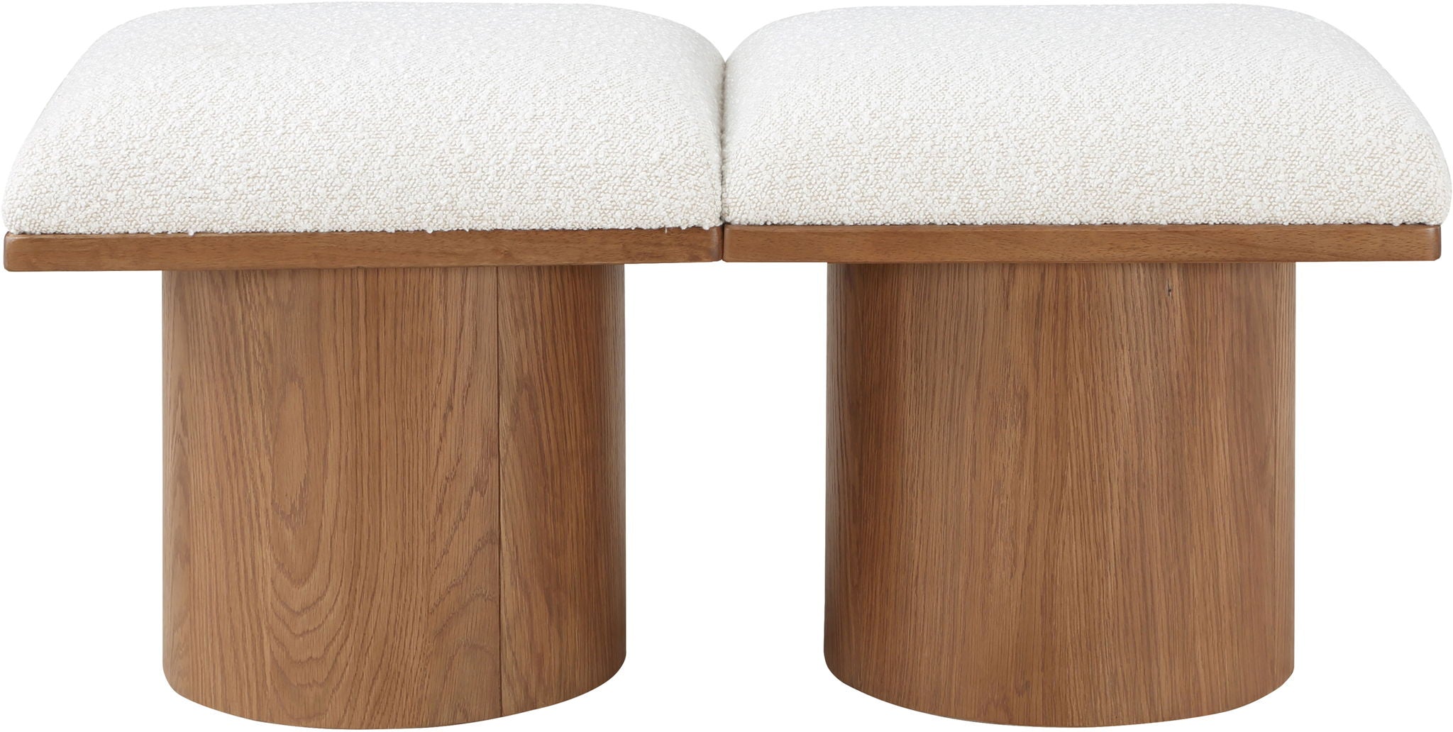 Pavilion - 2 Piece Modular Bench With Brown Base - Urban Living Furniture (Los Angeles, CA)