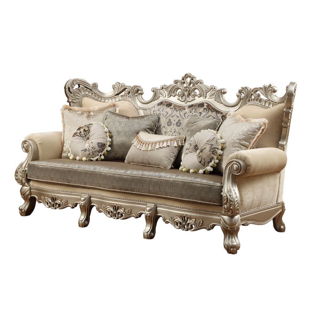 Ranita - Sofa With 7 Pillows - Fabric & Champagne - Urban Living Furniture (Los Angeles, CA)