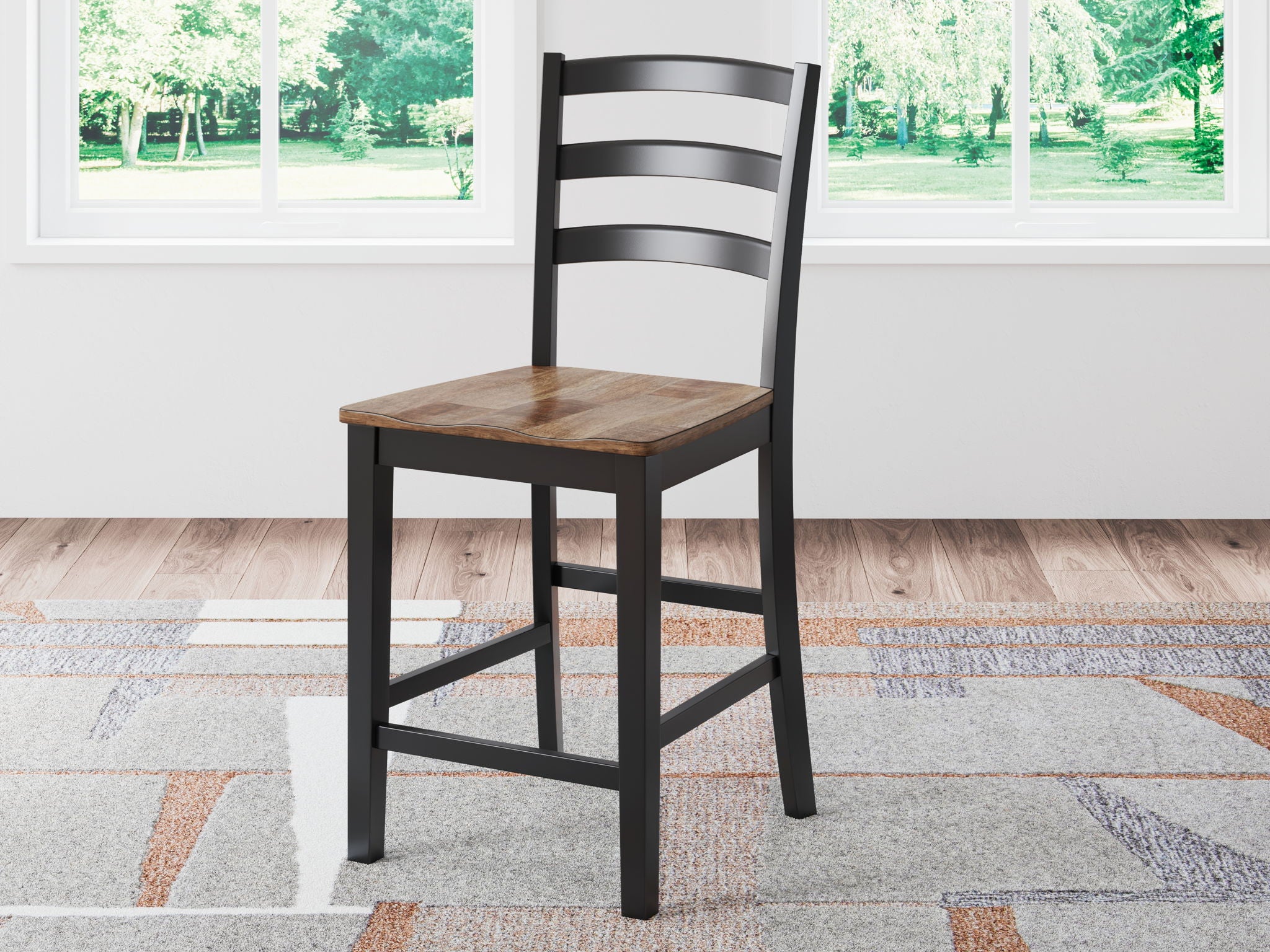Wildenauer - Brown / Black - Barstool (Set of 2) - Urban Living Furniture (Los Angeles, CA)