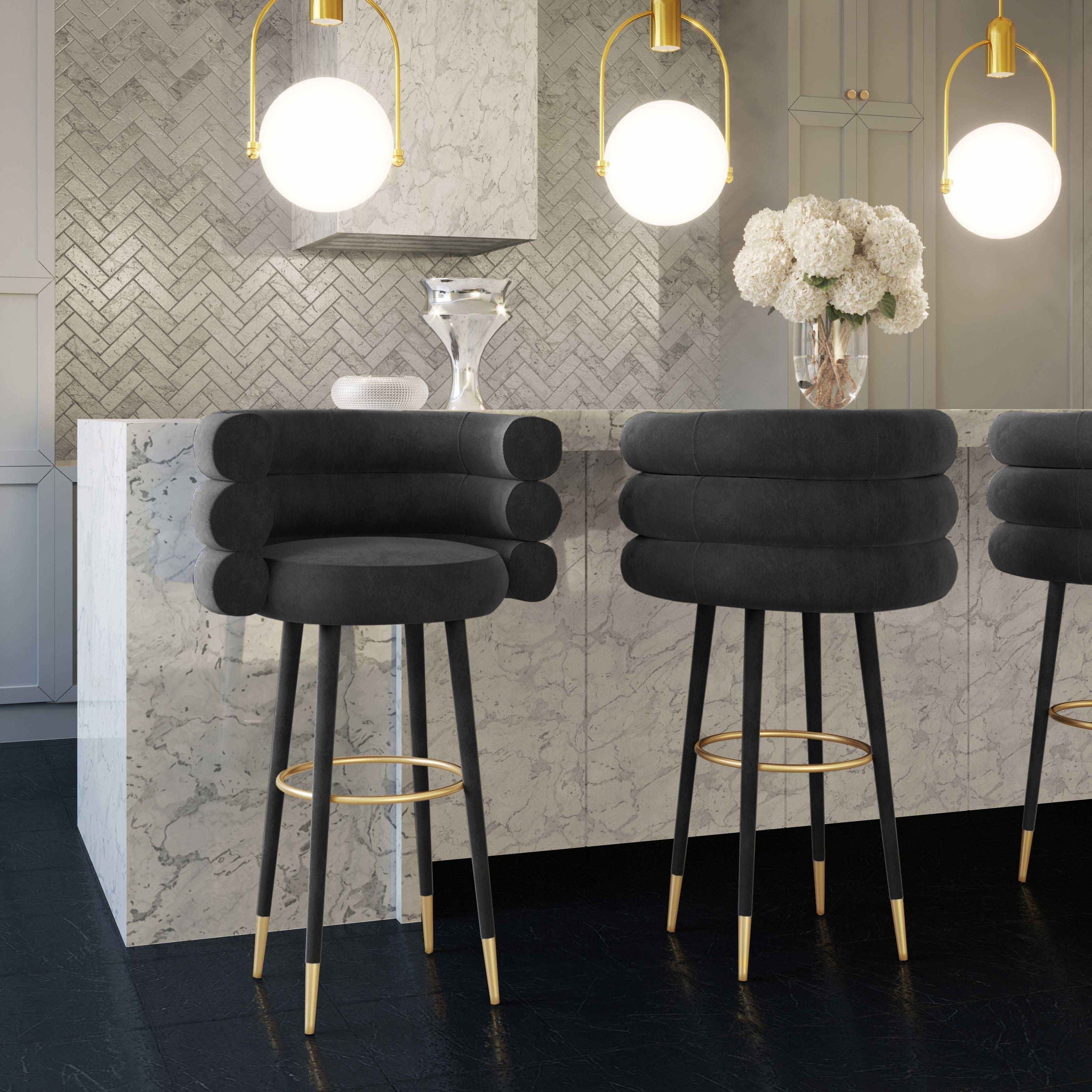 Betty - Velvet Barstool - Urban Living Furniture (Los Angeles, CA)
