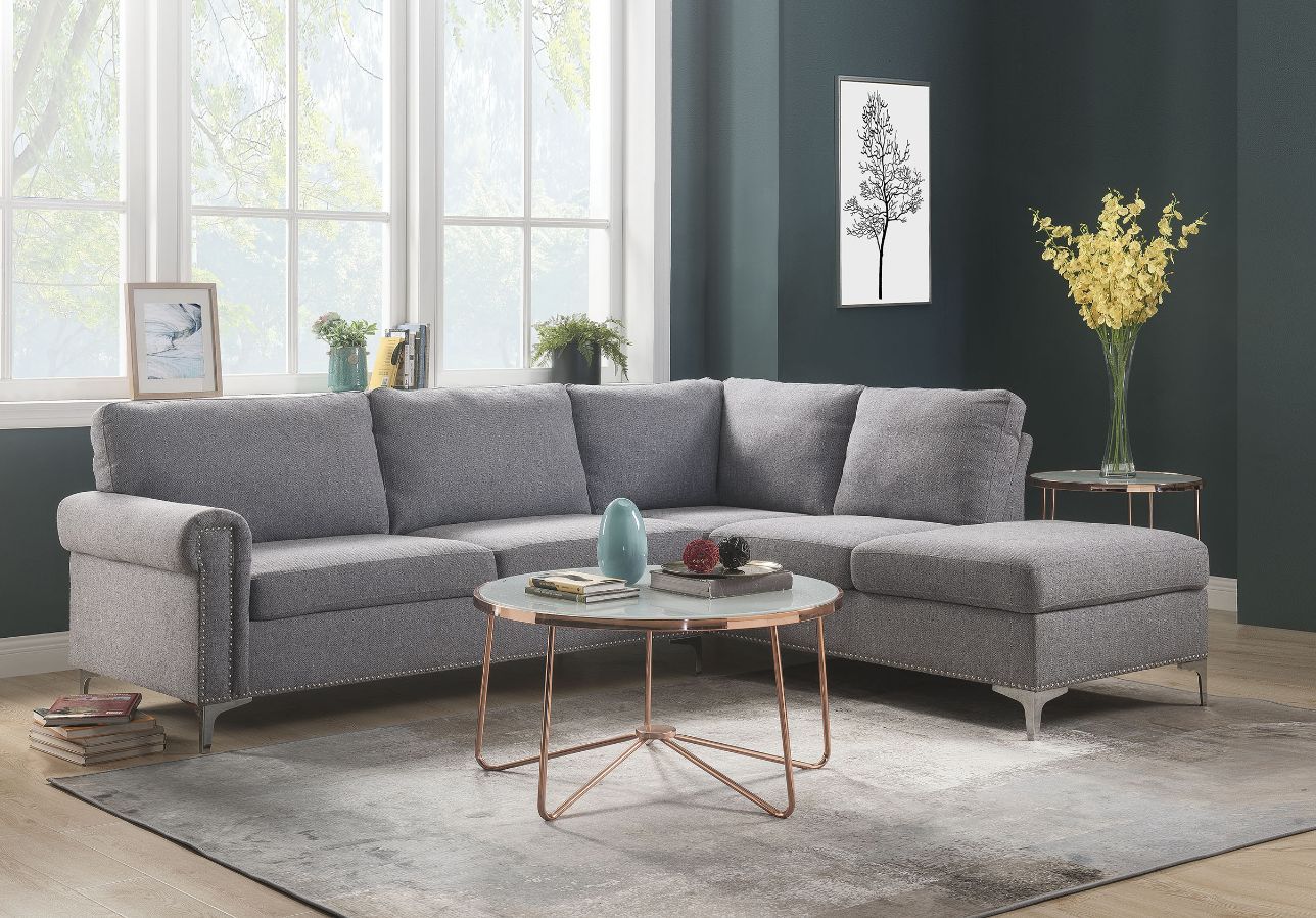 Melvyn - Sectional Sofa - Gray Fabric - Urban Living Furniture (Los Angeles, CA)