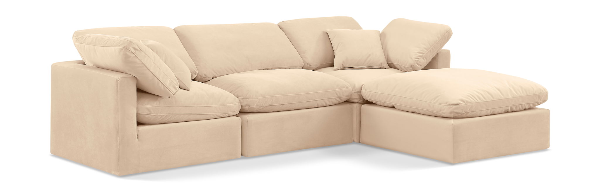 Indulge - Velvet 4 Piece Modular Sectional With Chaise - Urban Living Furniture (Los Angeles, CA)