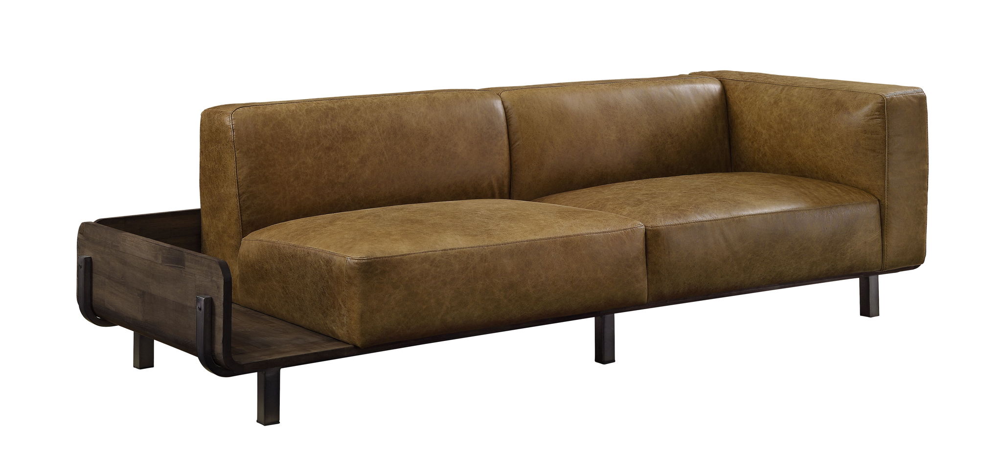 Blanca - Sofa - Chestnut Top Grain Leather & Rustic Oak - Urban Living Furniture (Los Angeles, CA)