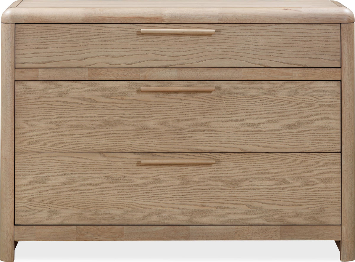 Furano - Three Drawer Ash Wood Bachelor Chest - Ginger