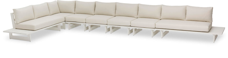 Maldives - 7 Piece Water Resistant Outdoor Patio Modular Sectional With White Base