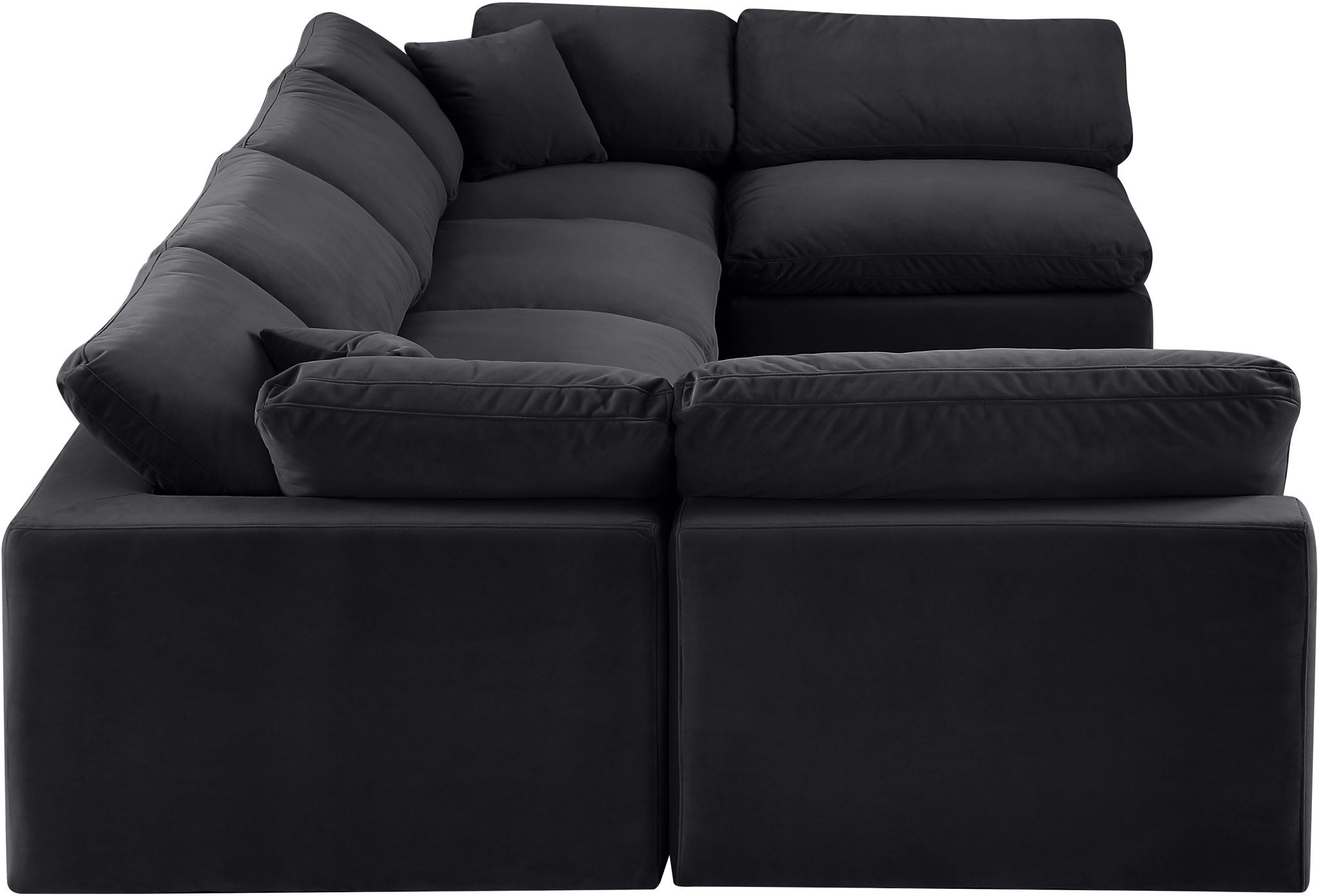 Comfy - 6 Piece Velvet Modular Armless Sectional - Urban Living Furniture (Los Angeles, CA)