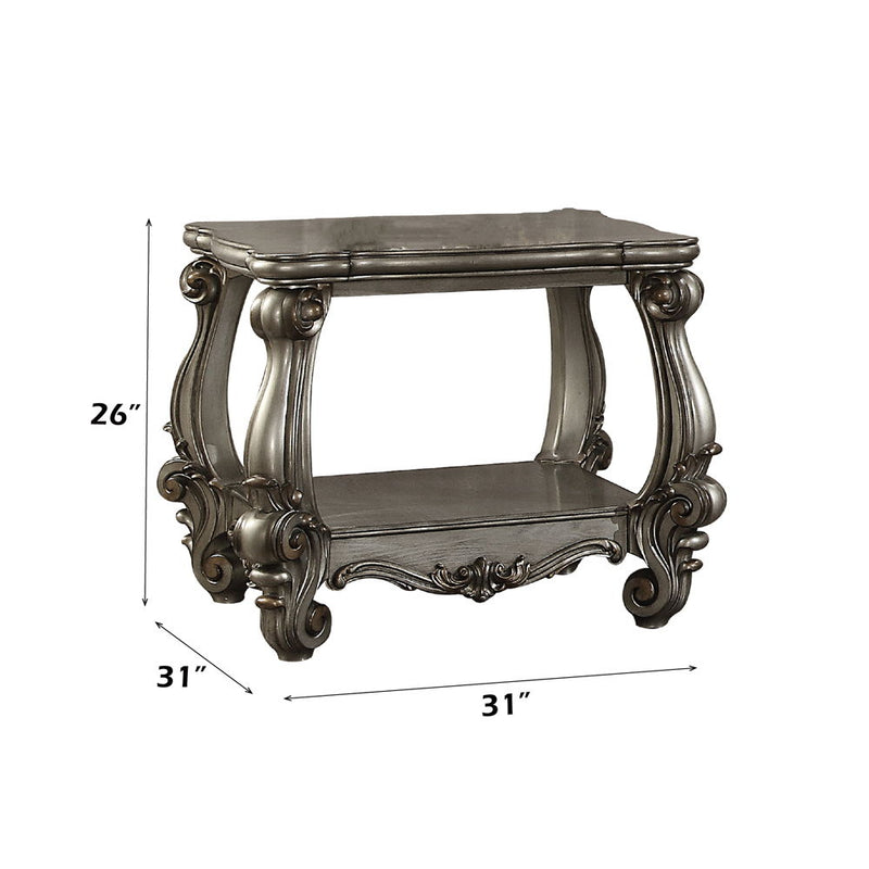 Versailles - End Table - Antique Platinum