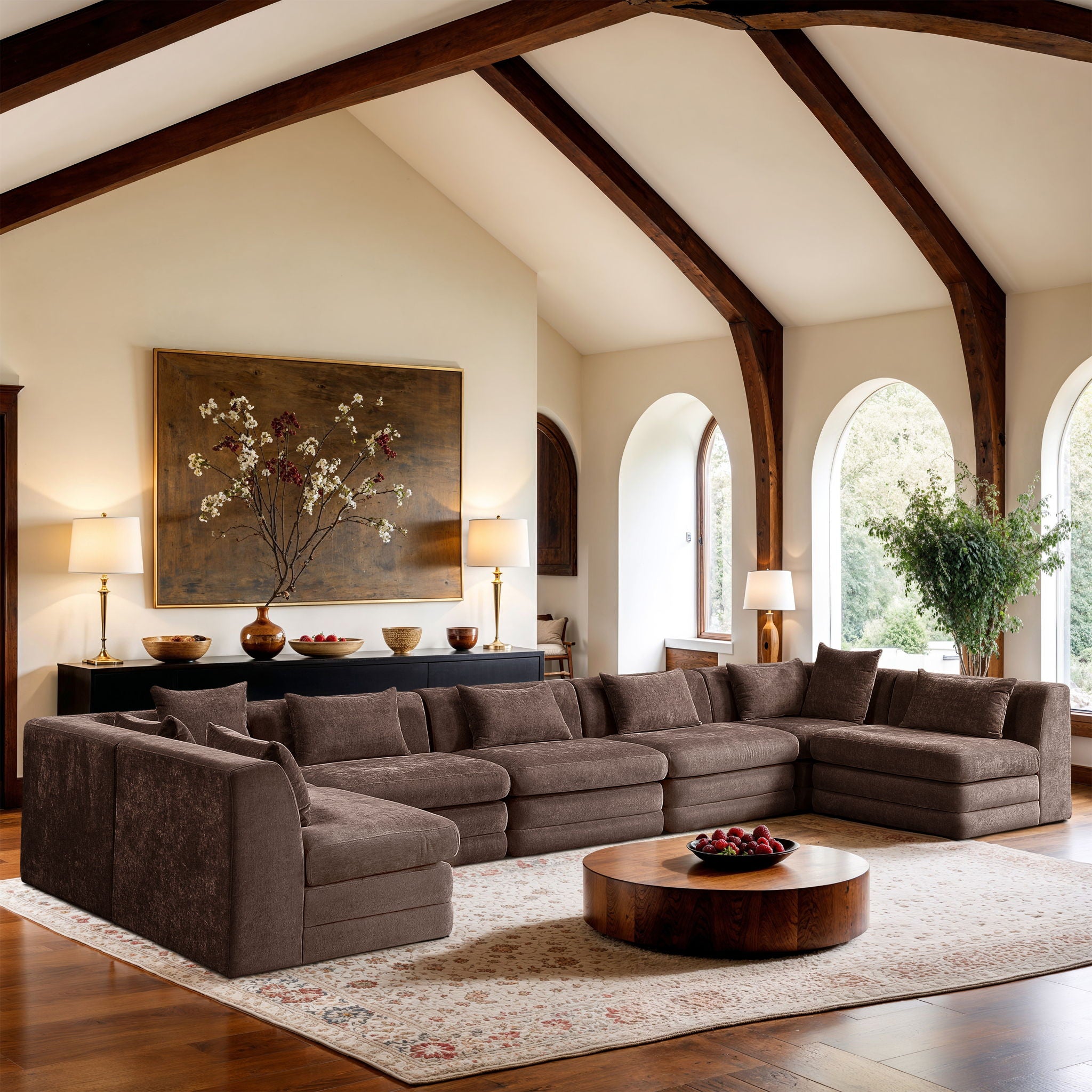 Stellar - 7 Piece Chenille Fabric Upholstered Modular Sectional - Urban Living Furniture (Los Angeles, CA)