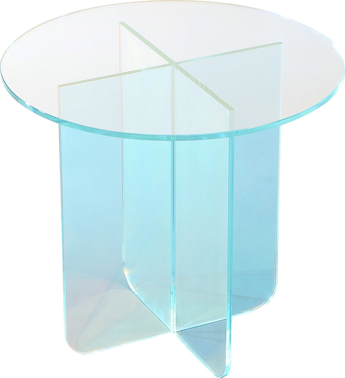 Fomo - Large End Table - Iridescent Glass