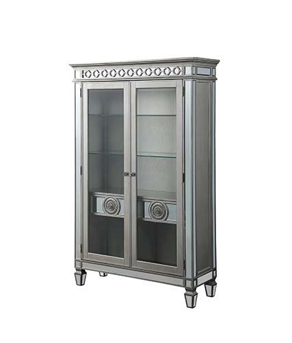 Varian - Curio - Mirrored & Antique Platinum - Urban Living Furniture (Los Angeles, CA)