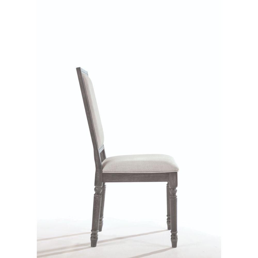Leventis - Side Chair (Set of 2) - Cream Linen & Weathered Gray - Urban Living Furniture (Los Angeles, CA)