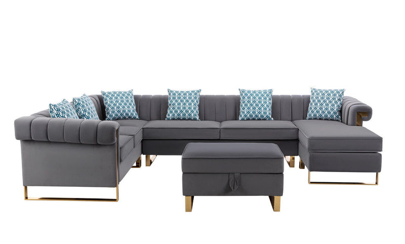 Maddie - Velvet Sectional Sofa - Urban Living Furniture (Los Angeles, CA)