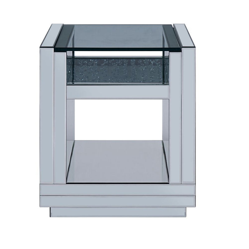 Nysa - End Table - Mirrored & Faux Crystals - 24" - Urban Living Furniture (Los Angeles, CA)