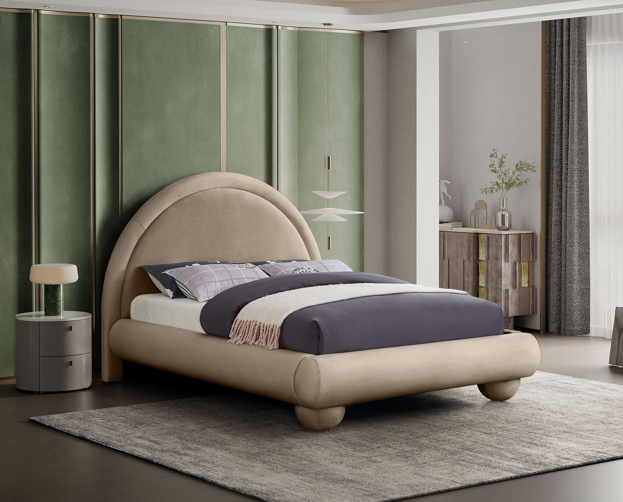 Madrid - Velvet Upholstered Bed - Urban Living Furniture (Los Angeles, CA)