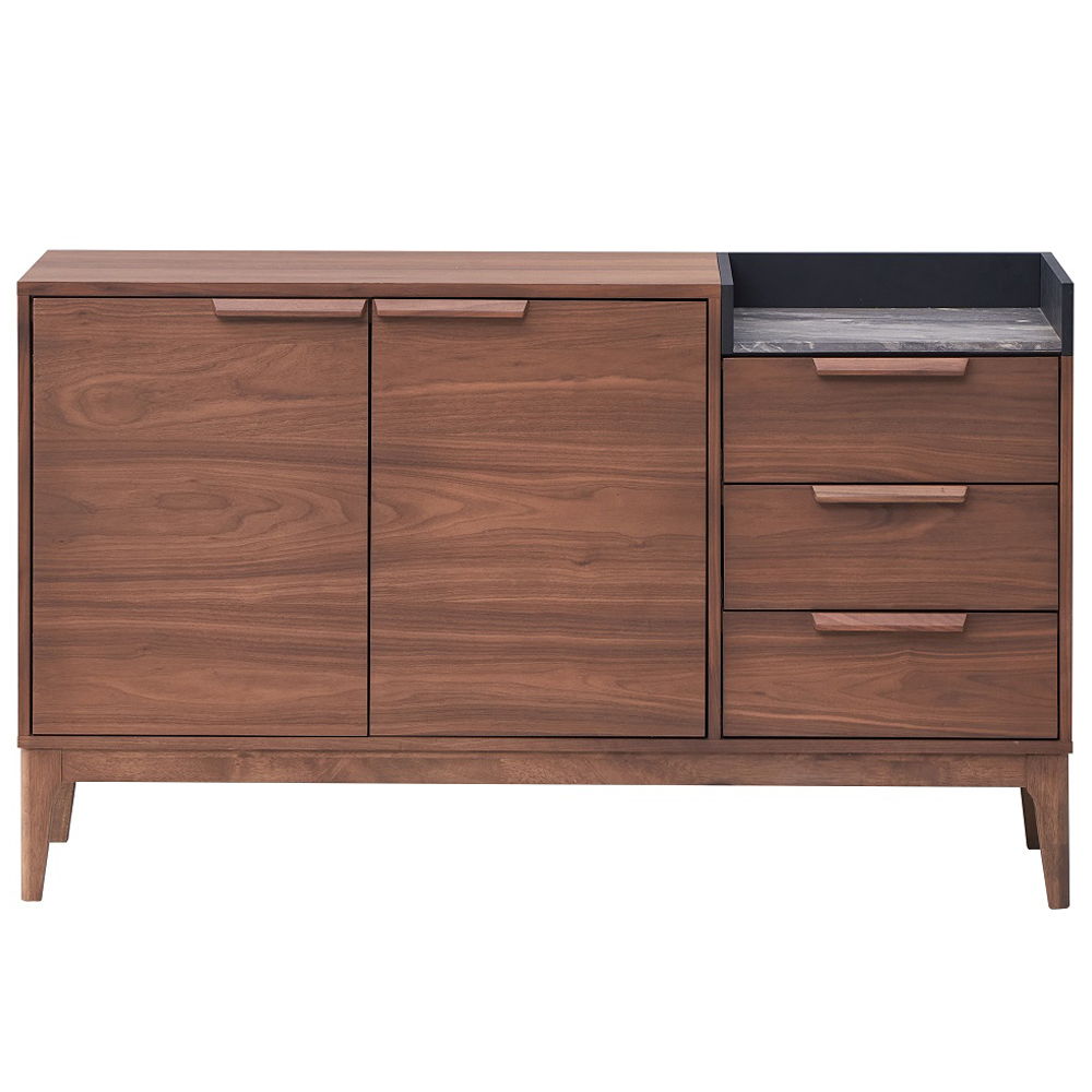 Bevis - Server - Green Fabric & Walnut - Urban Living Furniture (Los Angeles, CA)