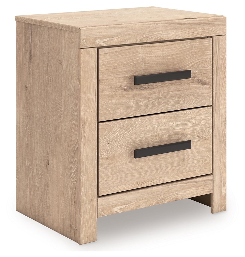 Sanginlane - Tan - Two Drawer Night Stand - Urban Living Furniture (Los Angeles, CA)