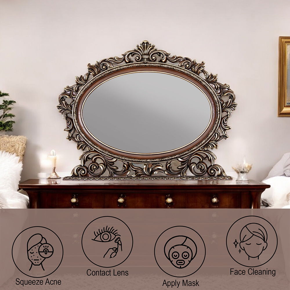 Devany - Oval Mirror - Cherry - Urban Living Furniture (Los Angeles, CA)