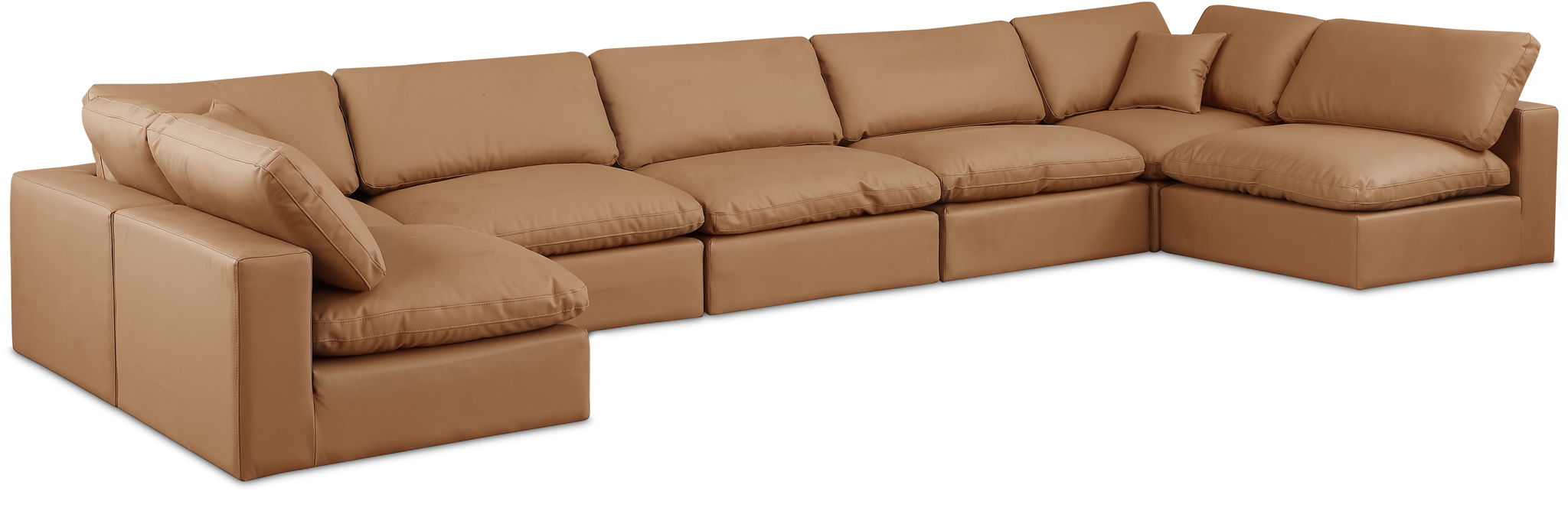 Comfy - 7 Piece Faux Leather Modular Armless Sectional - Urban Living Furniture (Los Angeles, CA)
