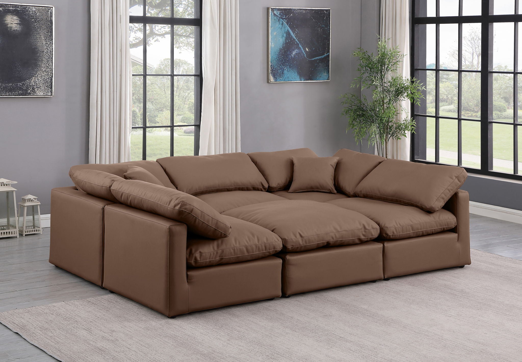 Indulge - Faux Leather 6 Piece Modular Sectional - Urban Living Furniture (Los Angeles, CA)